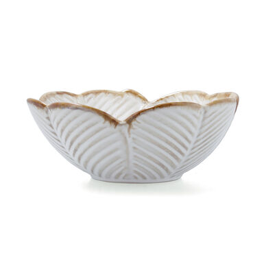 Bol de flor beige de porcelana Cremier &Oslash;17x7cm