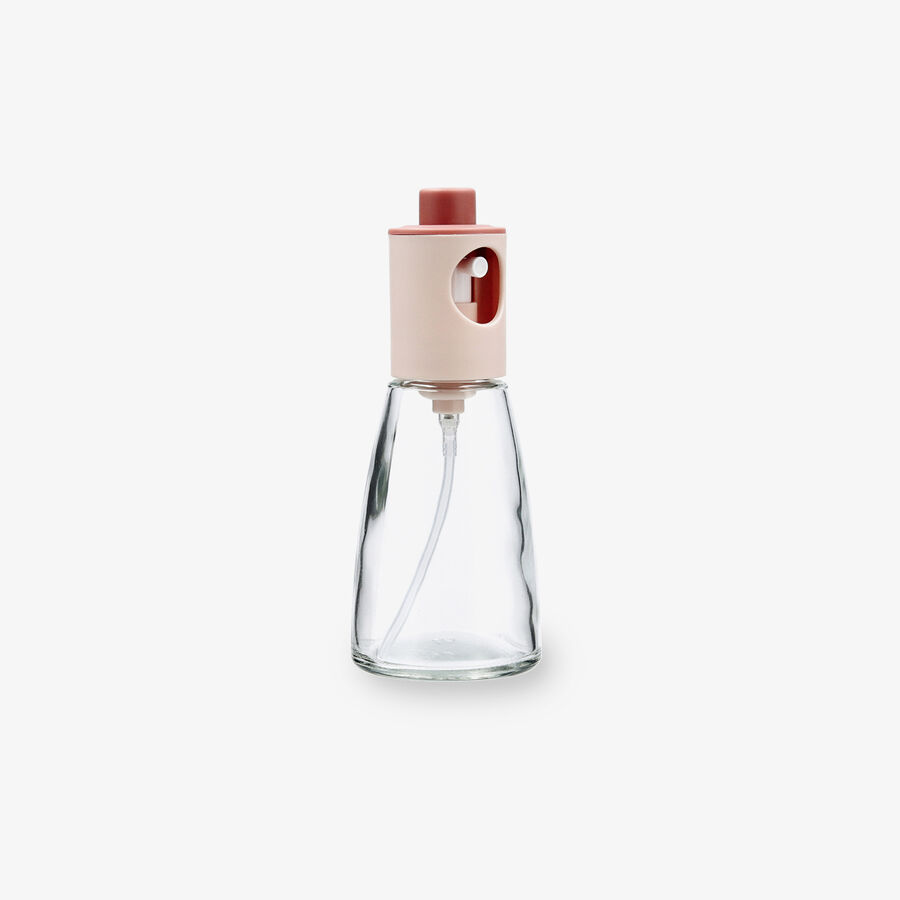 Aceitera con pulverizador rojo de cristal Terrae