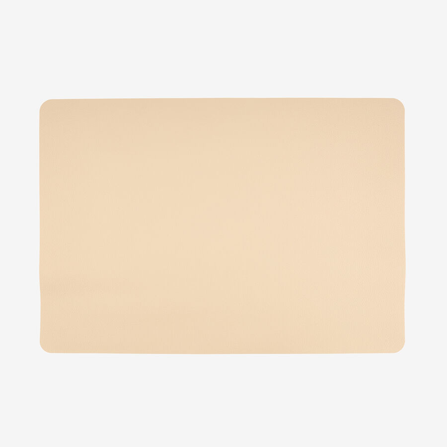 Mantel individual de polipiel beige 43x30cm