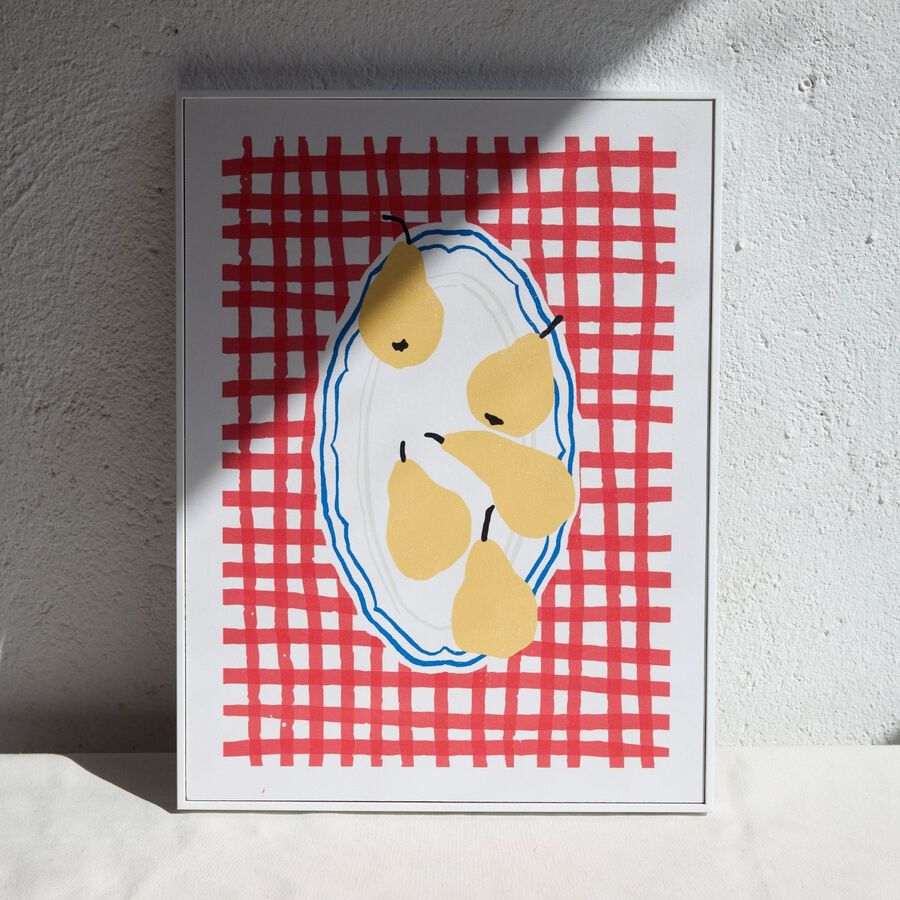 Cuadro con marco y cristal Pears 30x40cm