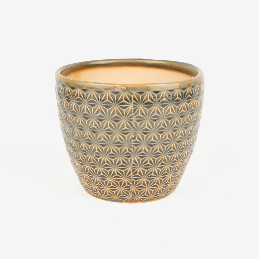 Macetero de gres Maia Ø14x12cm