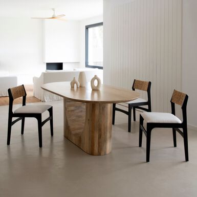 Mesa de comedor de madera de mango Chicago 180x100x76cm Clau&Chloe