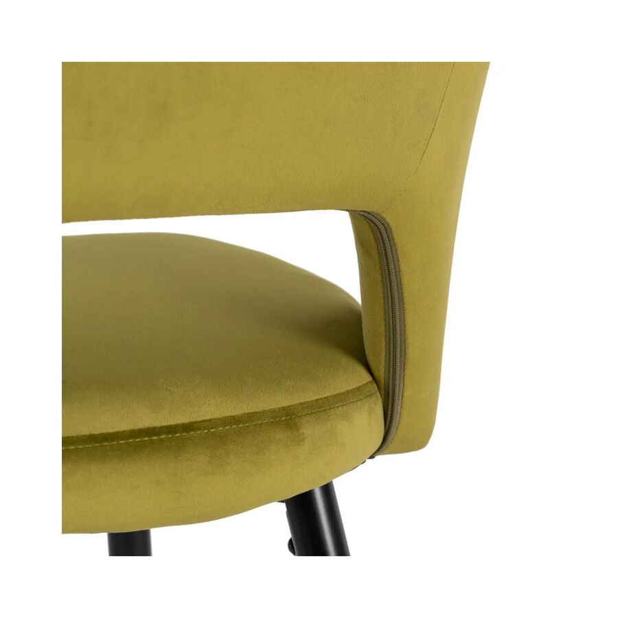 Set de 2 taburetes altos velvet verde Mayah 43x47x105cm