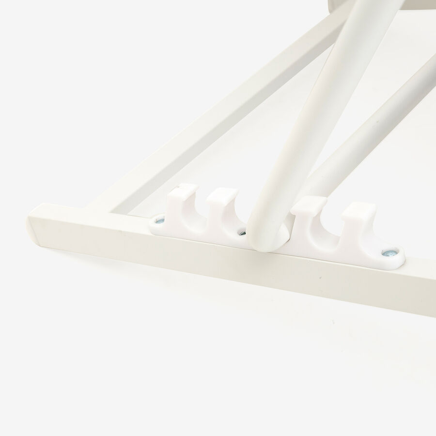 Hamaca reclinable de aluminio y textiline blanca 104x58x76cm