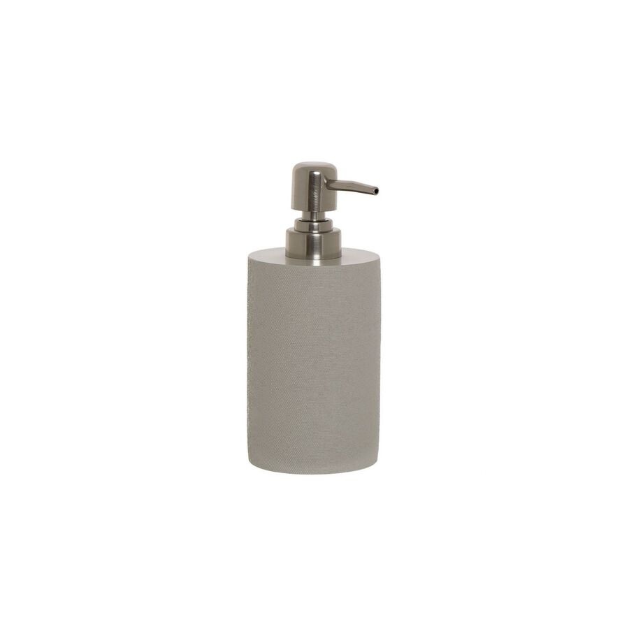 Dispensador de jab&oacute;n de ba&ntilde;o resina beige Dain &Oslash;8x18cm