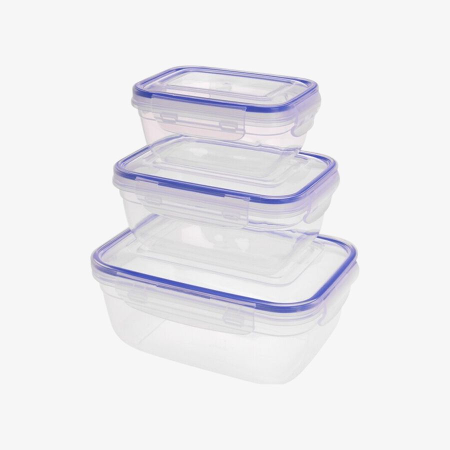 Set de 3 t&aacute;pers de pl&aacute;stico herm&eacute;ticos 40/80/140cl