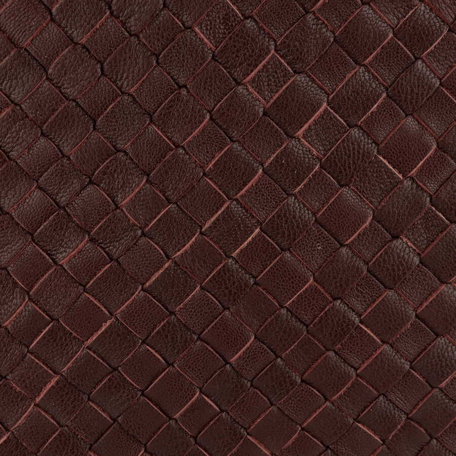 Funda de coj&iacute;n de piel velvet granate Nappa 30x45cm