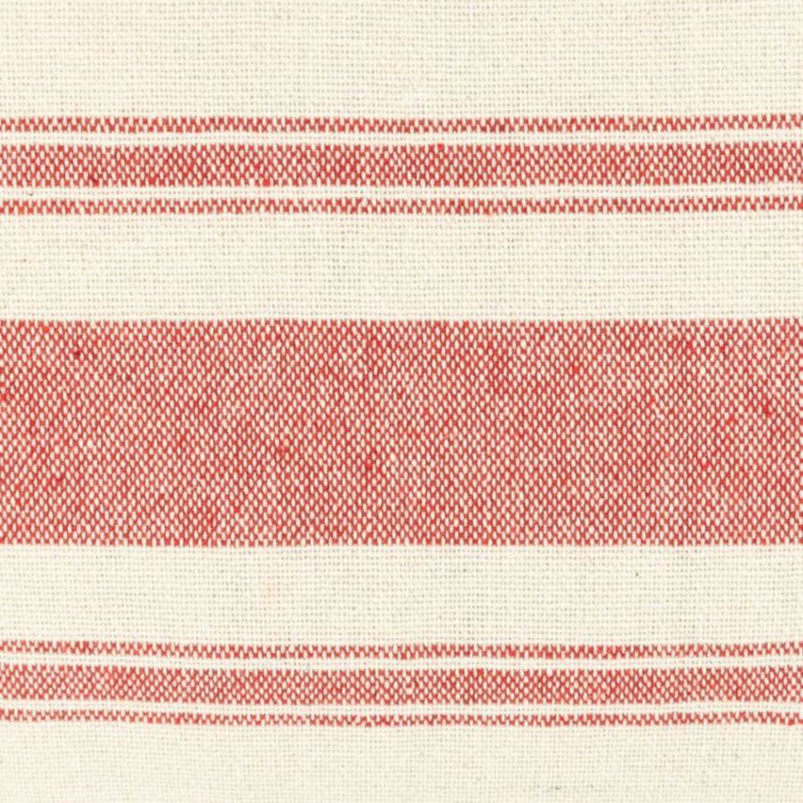 Funda de cojín de algodón con rayas rojas Niza 30x45cm