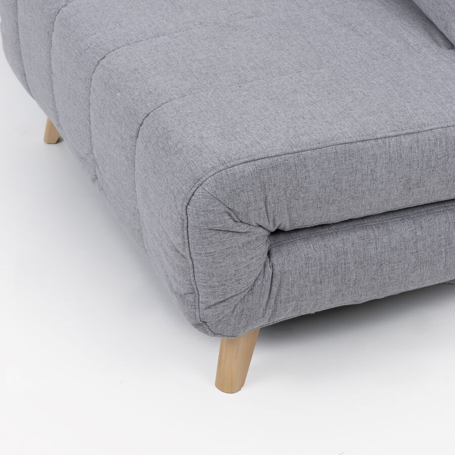 Sofá cama individual gris claro 103x91x82cm