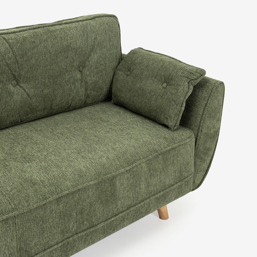 Sofá cama de 3 plazas verde Fules 212x85x85cm