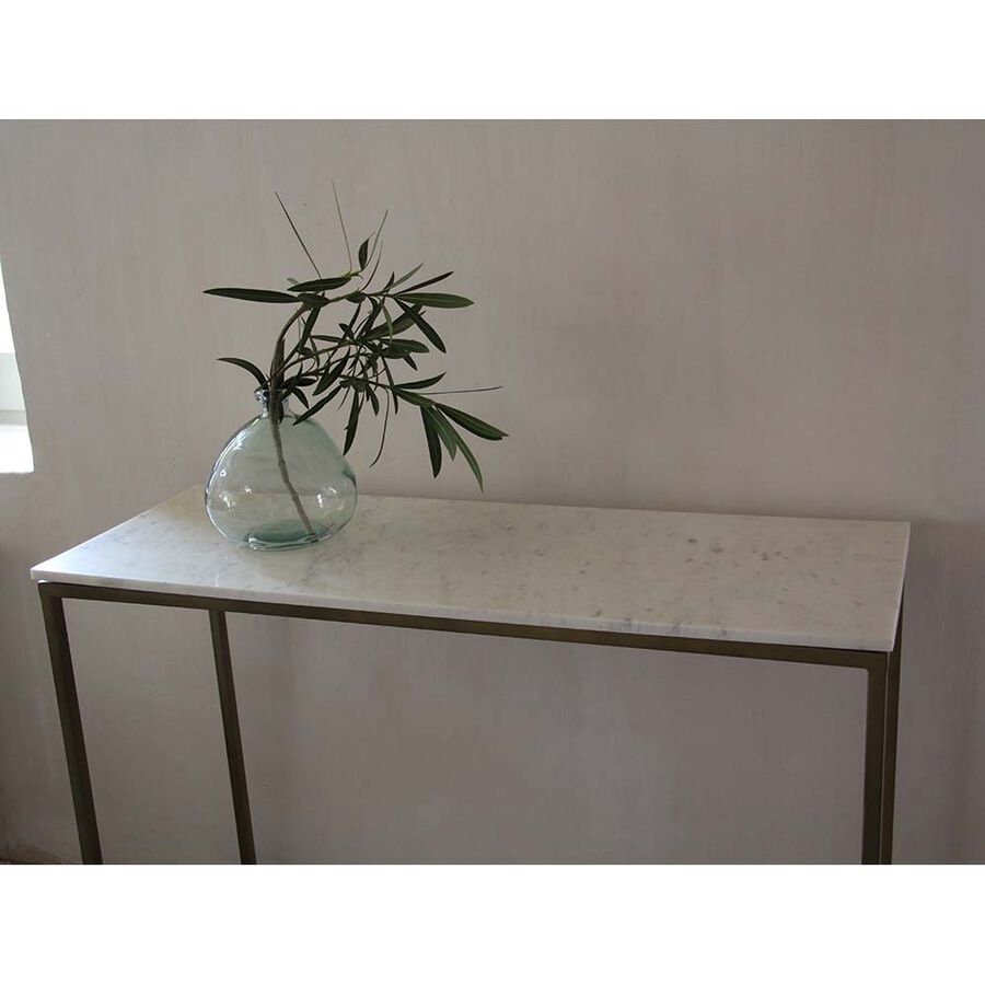 Consola de m&aacute;rmol Gold 110x40x80cm Clau&Chloe