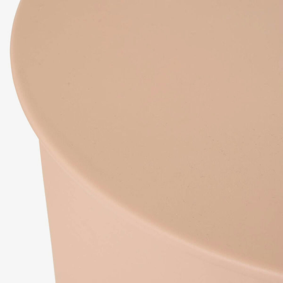 Mesa auxiliar totem beige de metal Arden &Oslash;31cm