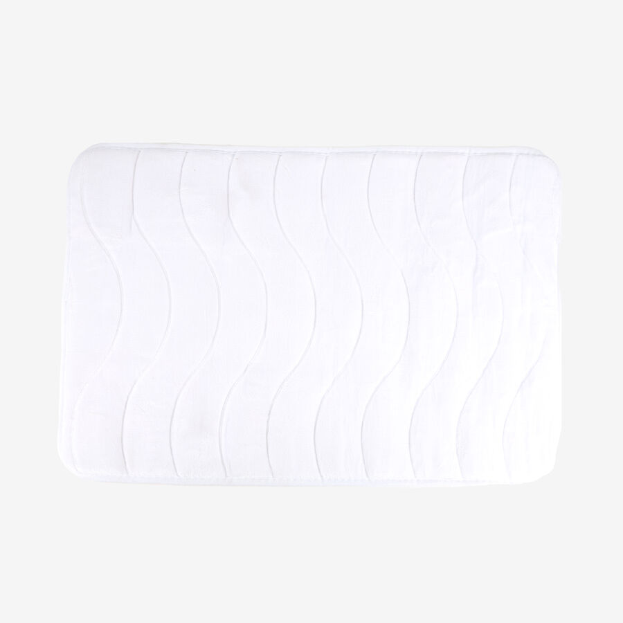 Alfombra de baño de algodón blanca 40x60cm