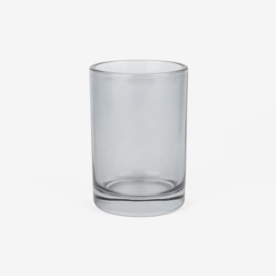 Vaso portacepillos de vidrio gris Circle 10