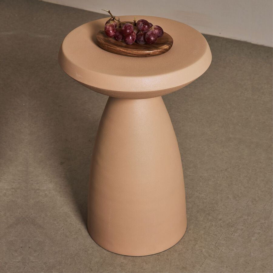 Mesa auxiliar de acero Varmo Ø30x47cm Clau&Chloe