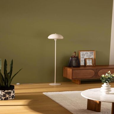 L&aacute;mpara de pie Savio beige 140cm