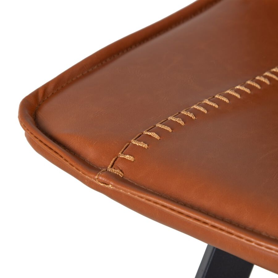 Set de 2 taburetes simil piel marr&oacute;n 95cm