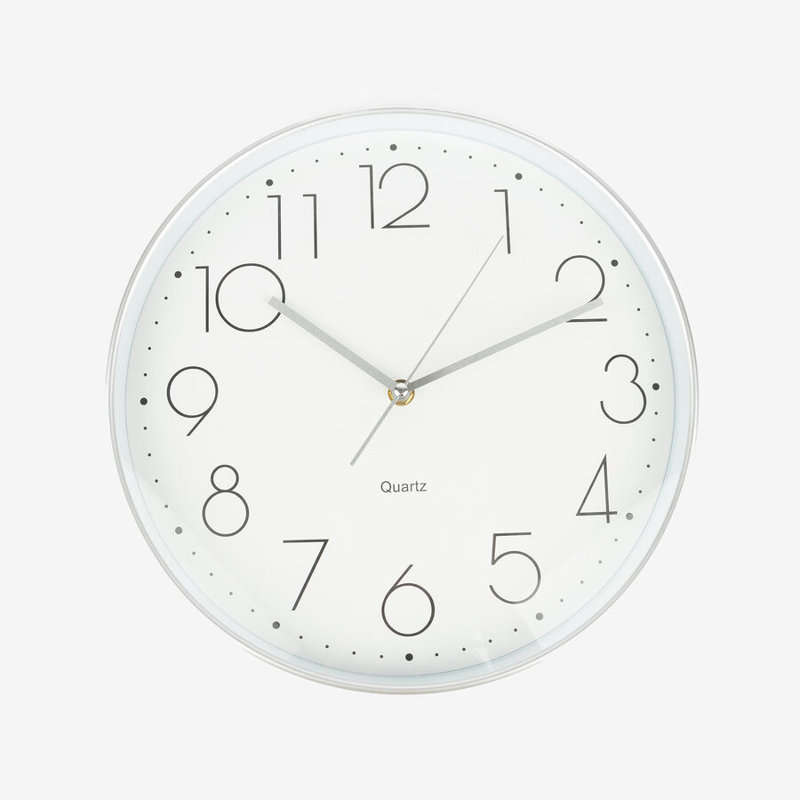 Reloj de pared plateado Ø30cm