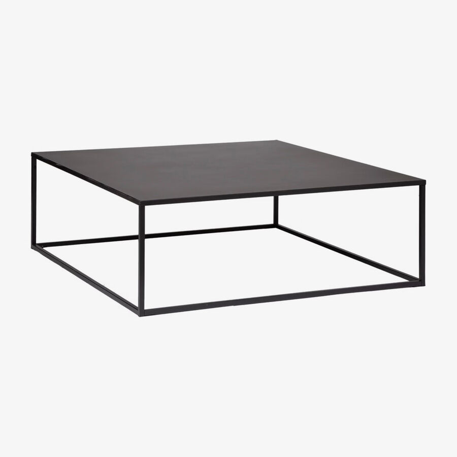 Mesa de centro negra de metal Ceyra 100x100cm