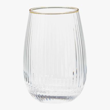 Vaso de vidrio con filo dorado Lumiere 40cl