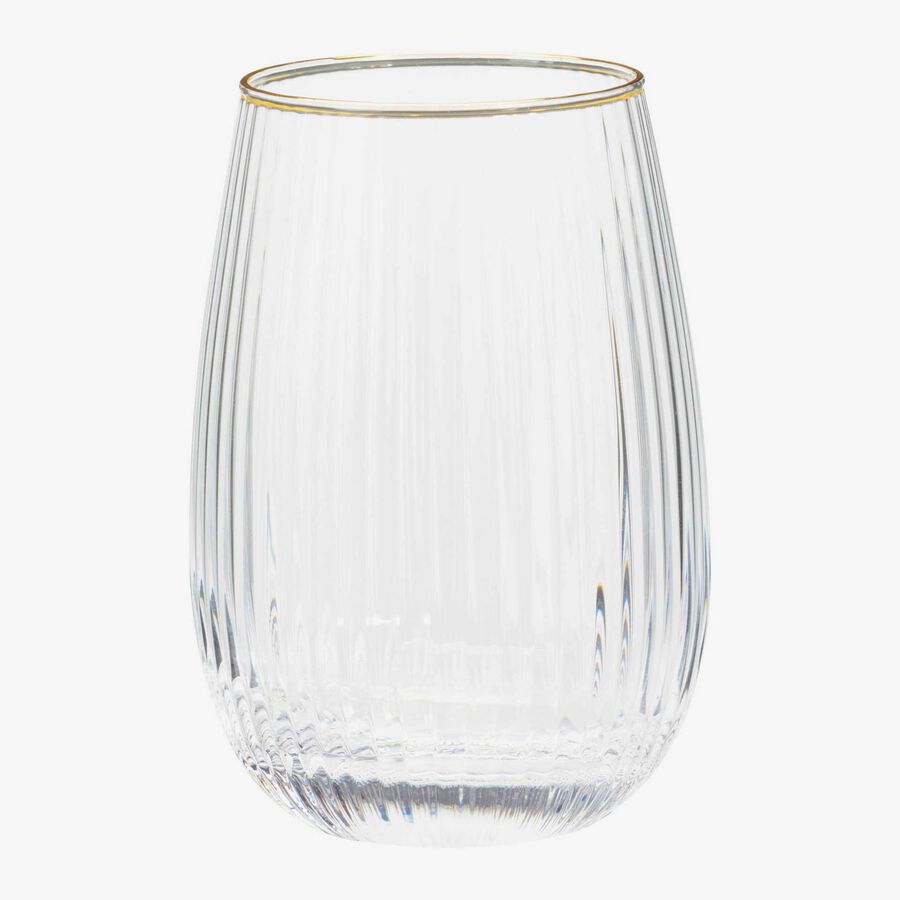 Vaso de vidrio con filo dorado Lumiere 40cl