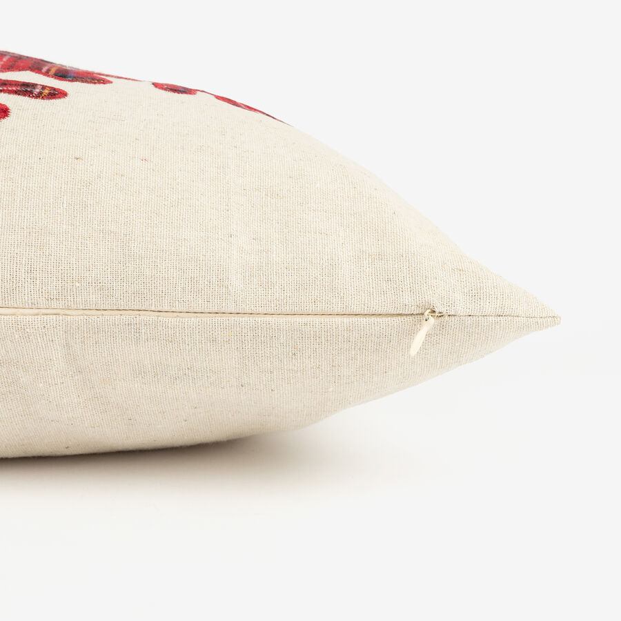 Funda de cojín tartán copo de nieve 45x45cm