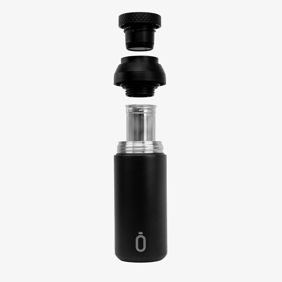 Vaso t&eacute;rmico negro de acero inoxidable Cup Mii Black 35cl - Runbott