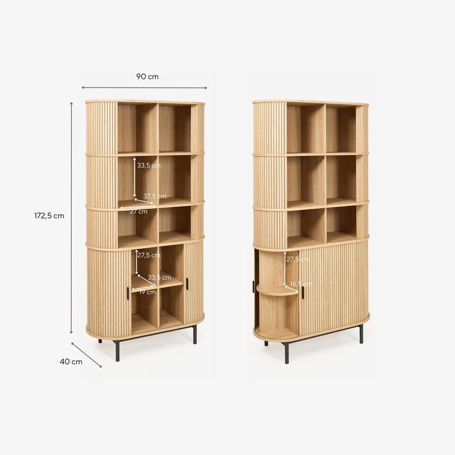 Estanter&iacute;a de madera MDF Medan 90x40x172,5cm