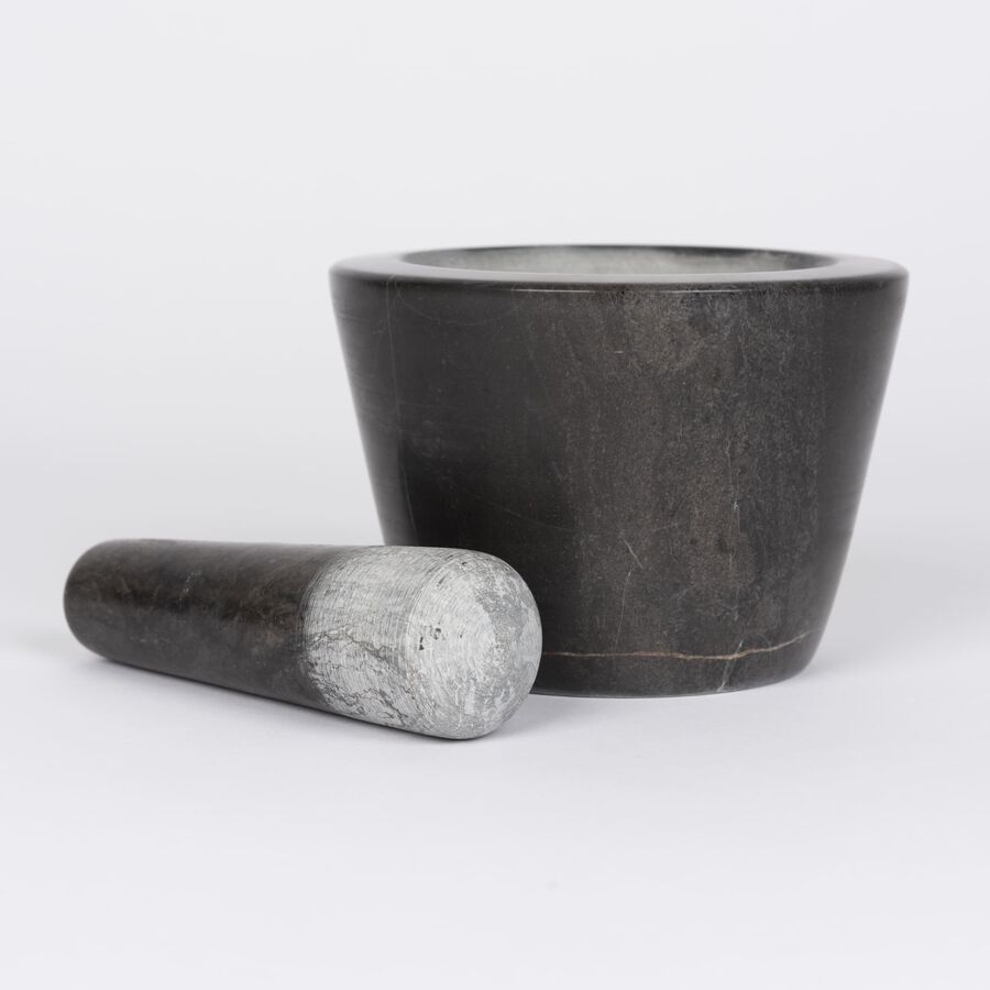 Mortero de mármol negro 14cm