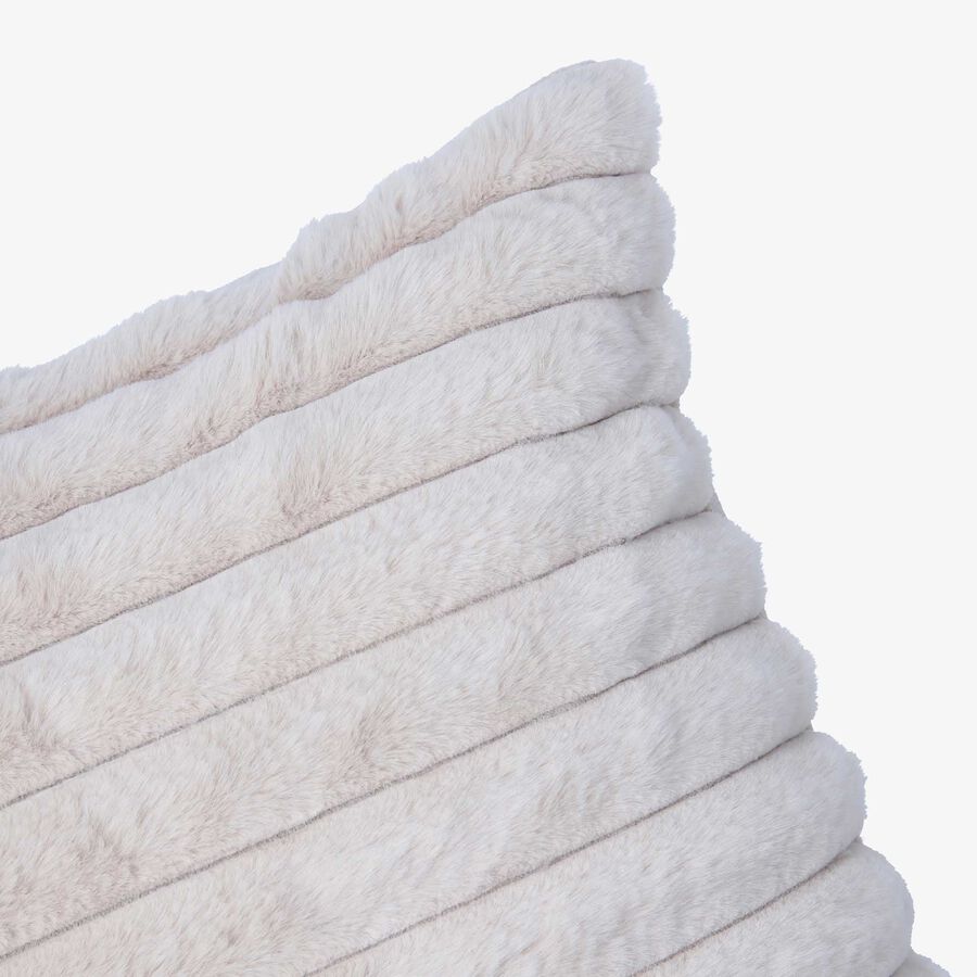 Funda de cojín efecto pelo beige Lineo 45x45cm