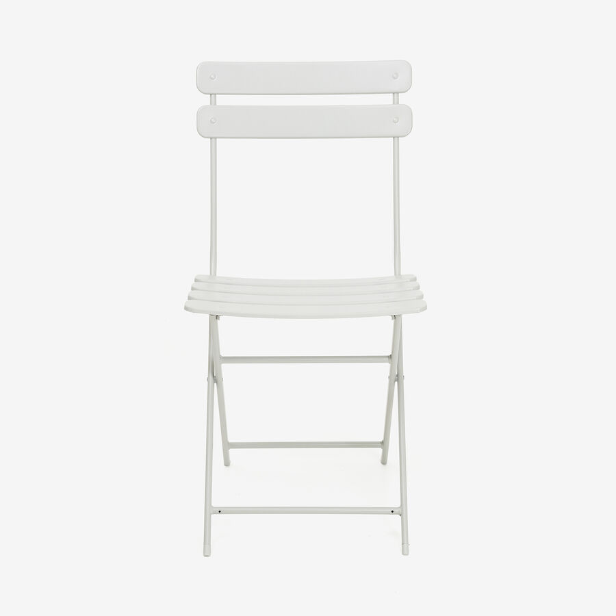 Silla de jardín plegable de metal gris Bistro 40x38x90cm