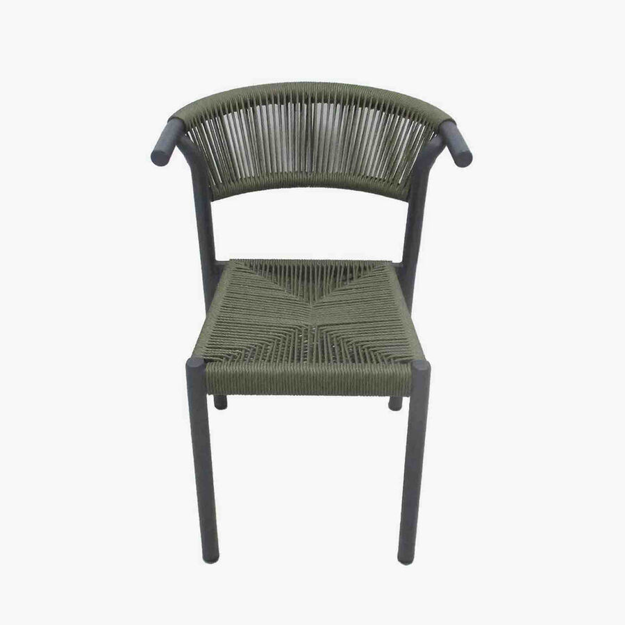 Silla de ratan verde Prado 54x63x77cm