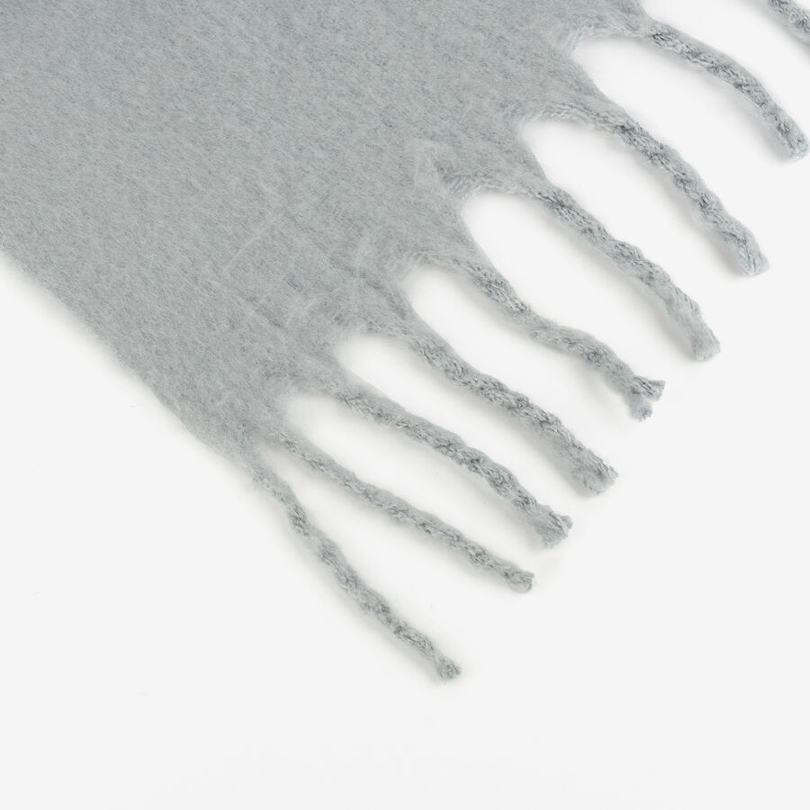 Manta efecto mohair gris 130x150cm