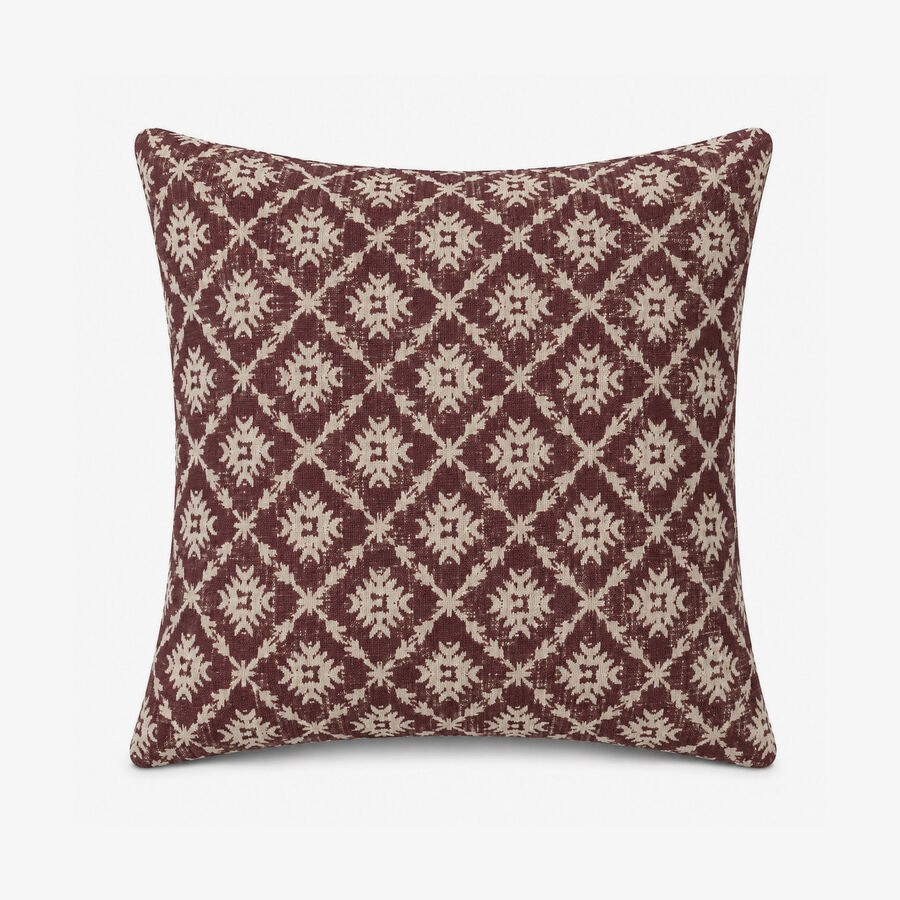 Funda de coj&iacute;n reversible roja de algod&oacute;n y poli&eacute;ster Sira 45x45cm