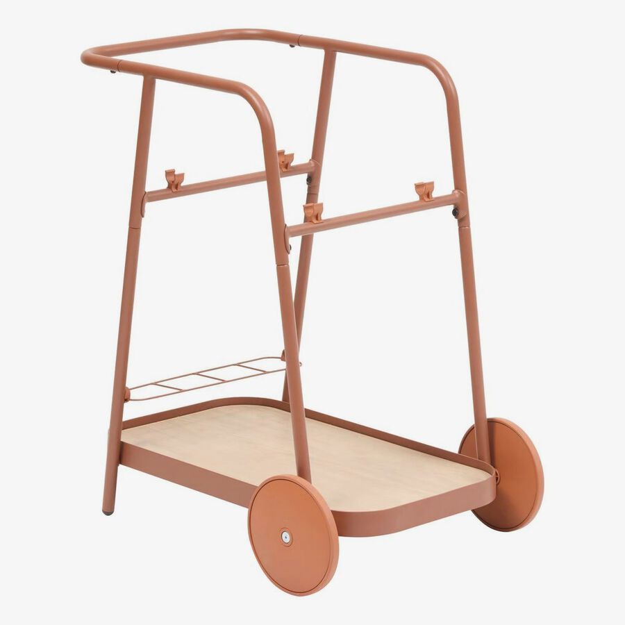 Camarera de jard&iacute;n de aluminio caoba 76x50x81cm