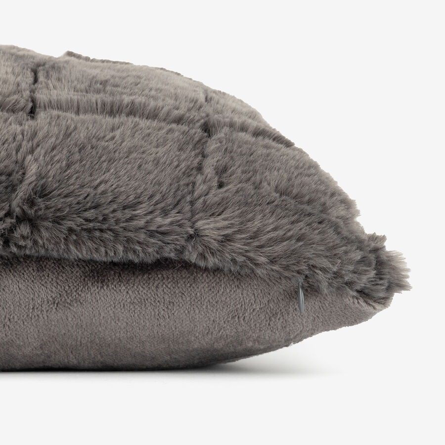 Funda de cojín de pelo suave gris Nuuk 45x45cm