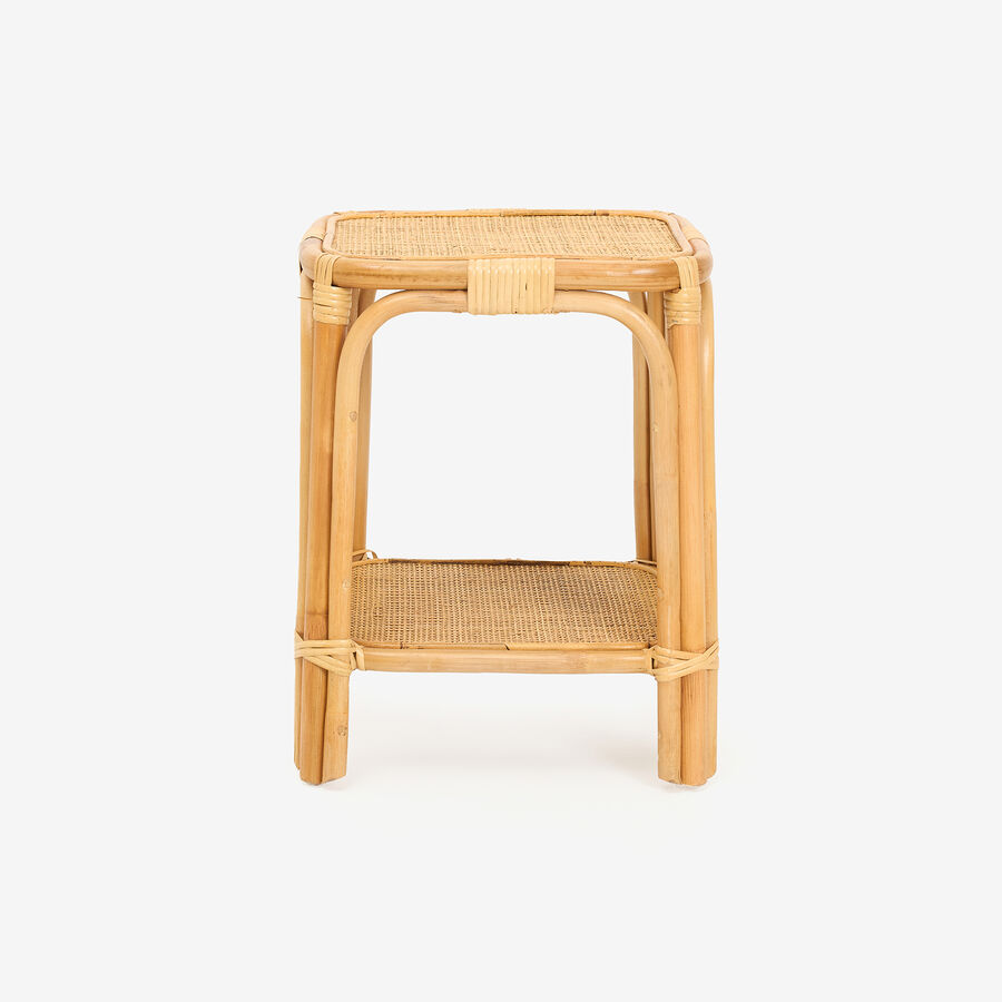 Mesa auxiliar de rat&aacute;n Delos 35x35x45cm