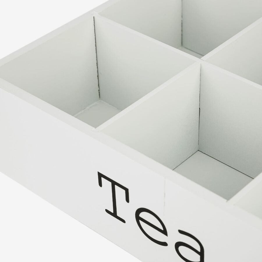 Caja de te madera con 6 compartimentos