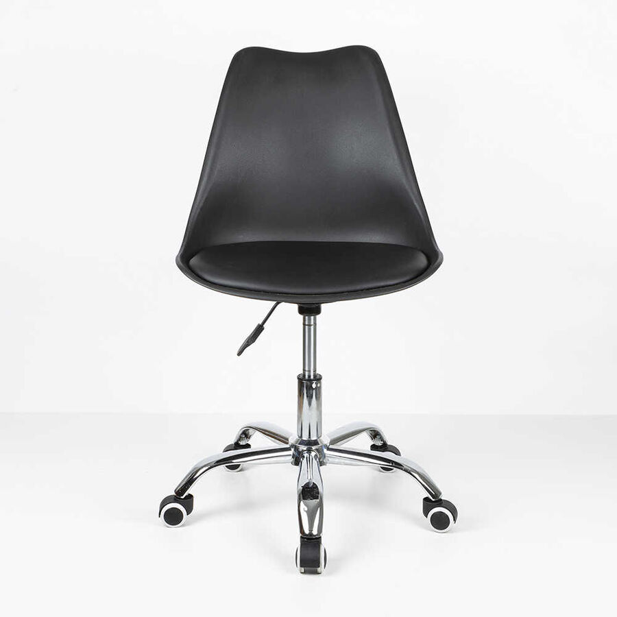 Silla de oficina negra Tulip 48x55x82cm