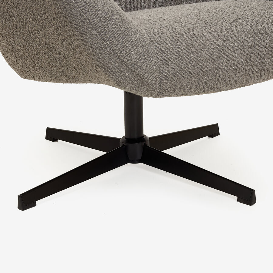 Butaca giratoria gris Celida 81x89x101cm Clau&Chloe