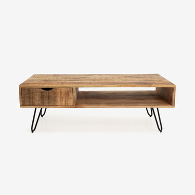 Mesa de centro de madera de mango Chloe 120x60x41cm Clau&Chloe