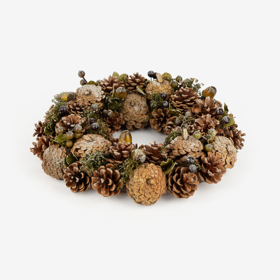 Corona decorativa pi&ntilde;as &Oslash;34cm