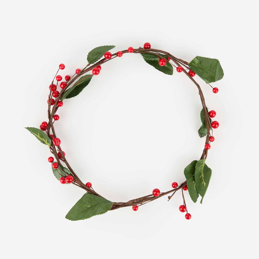 Guirnalda decorativa de bayas rojas 120cm
