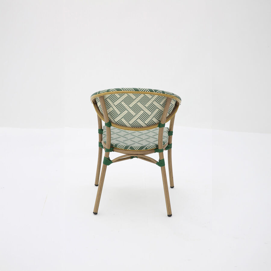 Silla de jard&iacute;n de rat&aacute;n sint&eacute;tico verde Selva 57x60x83cm