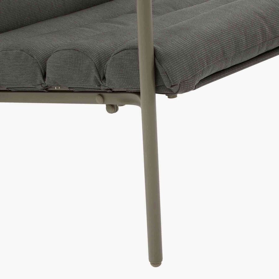 Conjunto de jard&iacute;n para 4 personas de acero cafe Solani