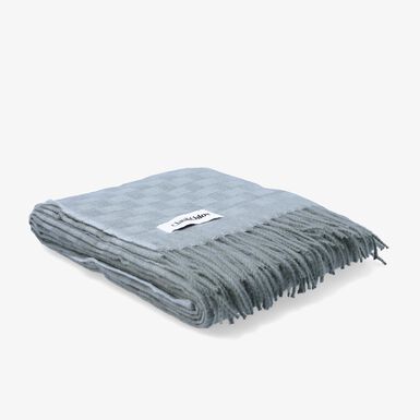 Manta efecto cashmere verde Tessal 130x150cm Clau&Chloe