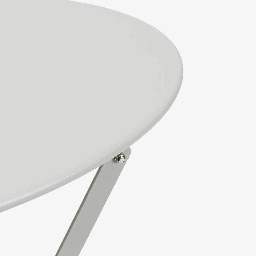 Set de jard&iacute;n plegable de mesa y 2 sillas de acero gris claro Bistro