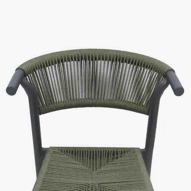 Silla de ratan verde Prado 54x63x77cm