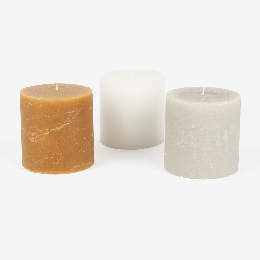 Vela decorativa cilindro amarilla Kerze &Oslash;10x10cm