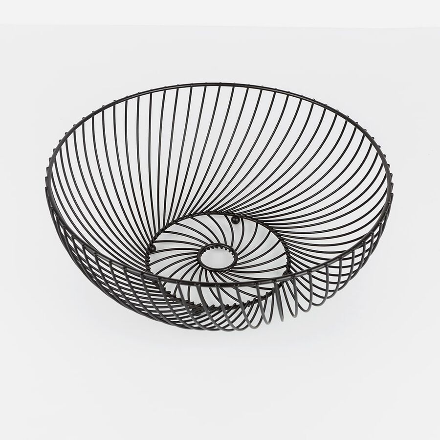 Frutero negro de acero inoxidable 30x12cm